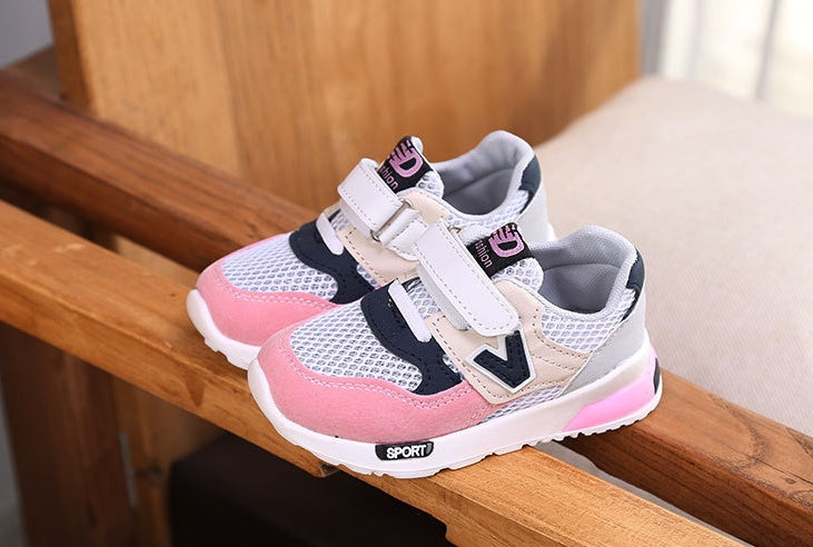 Chaussures de sport d'été en maille pour enfants, chaussures de course en V pour filles, nouvelle collection