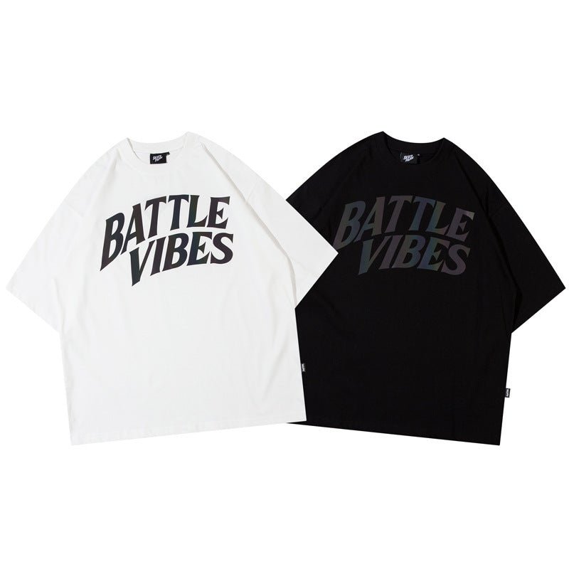 Fashion Letter Print Short-sleeve T-shirt Men