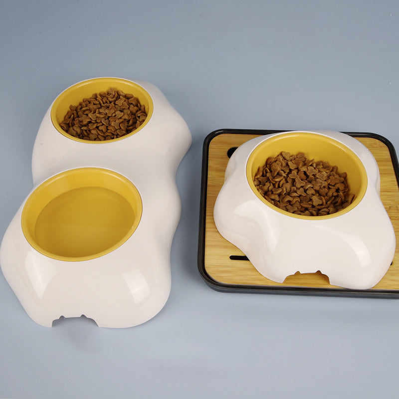 Cuenco para mascotas en forma de huevo, agua potable, cuenco individual, cuenco doble, cuencos para perros, lindo cuenco de alimentación para mascotas, comida y agua en forma de yema de huevo, alimentador de cuenco elevado