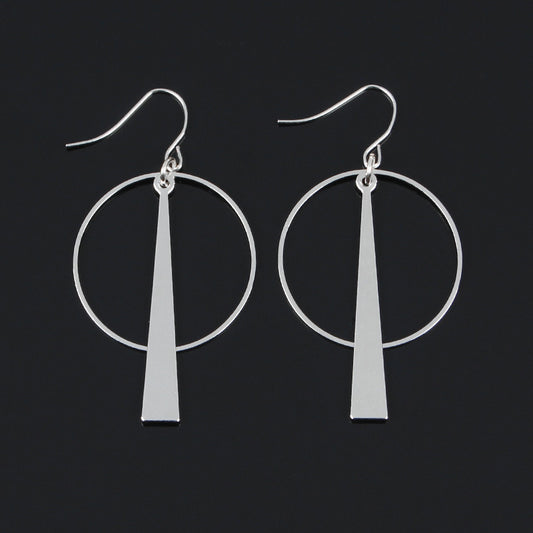 Boucles d'oreilles rondes à géométrie créative, longues boucles d'oreilles assorties avec tout, à la mode