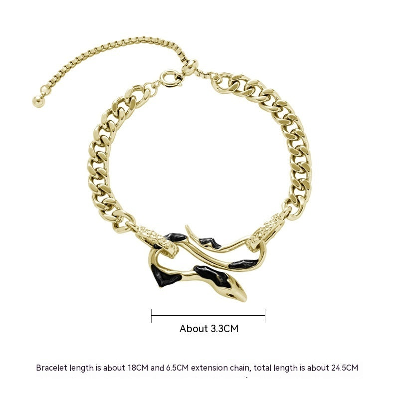 Black Snake Necklace For Women Temperament Wild