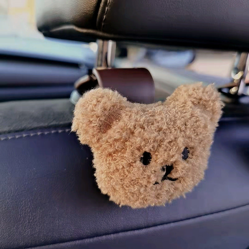 Ins Cute Bear Head Car Seat Hook