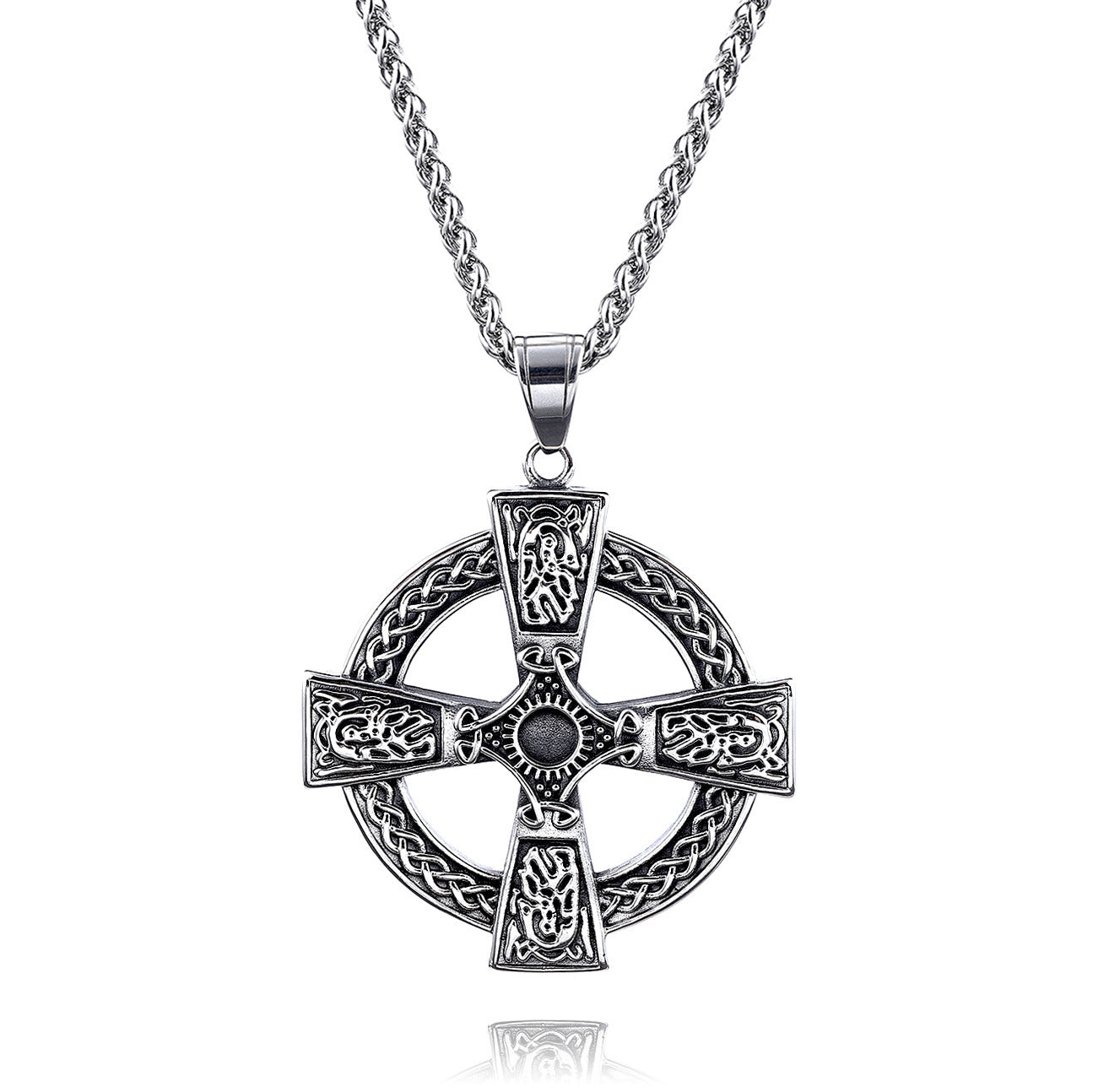 European And American Style Domineering Celtic Cross Shape Pendant Stainless Steel Pendant