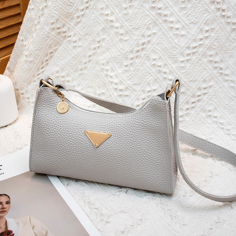 Bolso de hombro con estampado de lichi que combina con todo a la moda para mujer