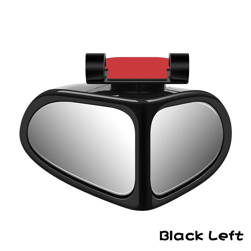Petit rétroviseur rond de voiture, rétroviseur grand angle pour roues avant et arrière, rétroviseur auxiliaire double face, rétroviseur latéral grand angle réglable à 360 ° pour voiture