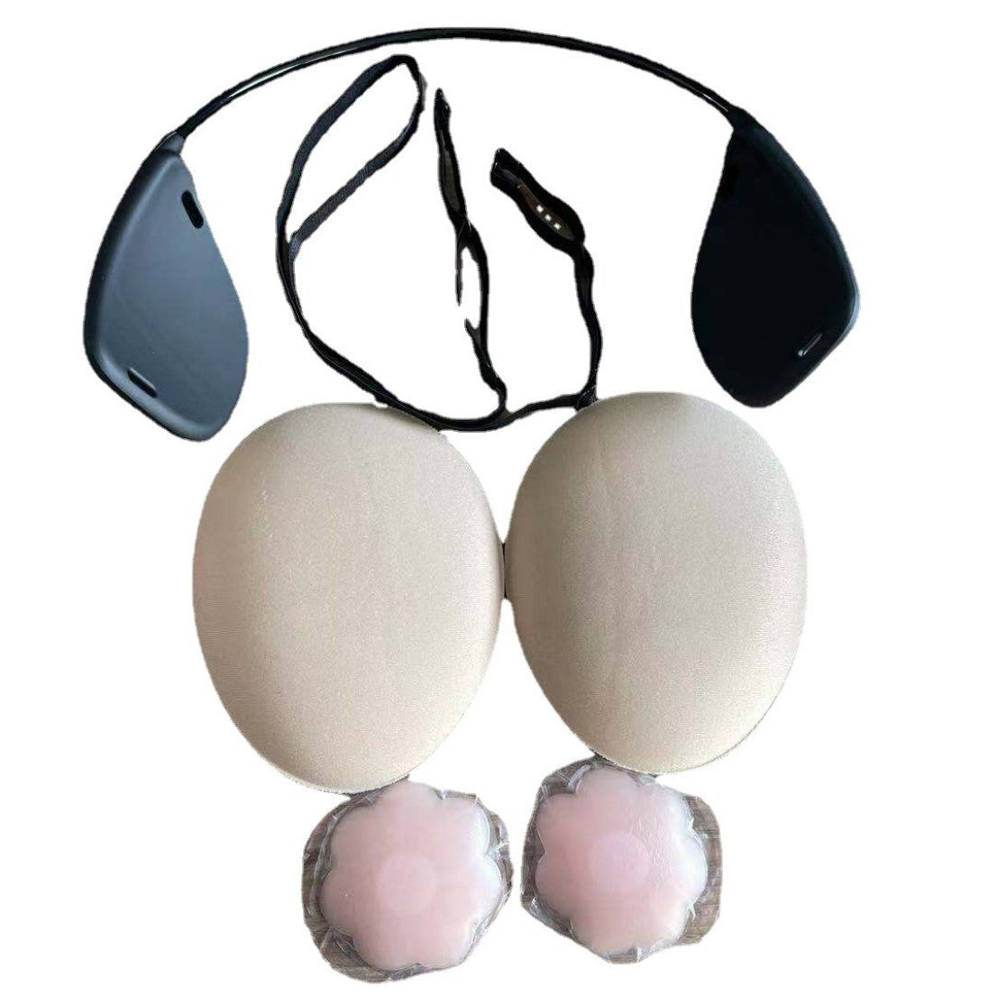 Kit de soutien-gorge plongeant profond, Patch de mamelon mince d'été, accessoires de sous-vêtements, soutien-gorge Push-up sans devant, dos nu, sans bretelles