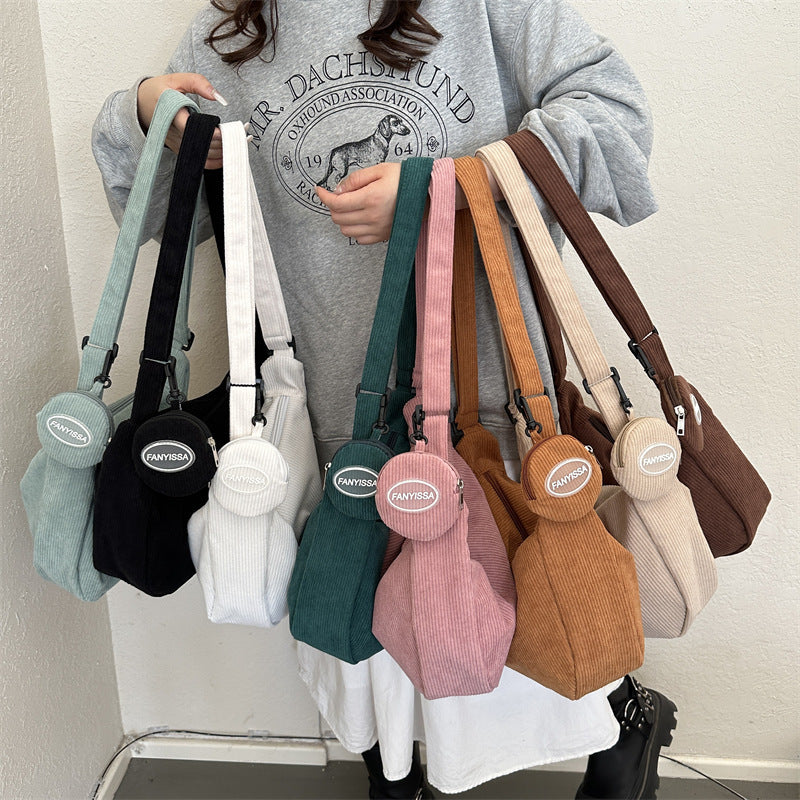 Sac messager à bandoulière simple de style coréen pour femmes