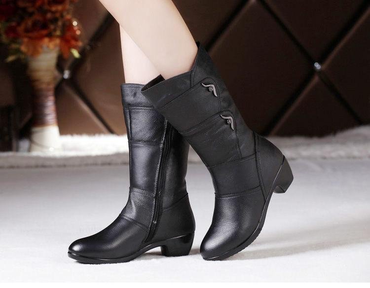 Bottes en velours rembourrées et chaudes à tête ronde pour femmes
