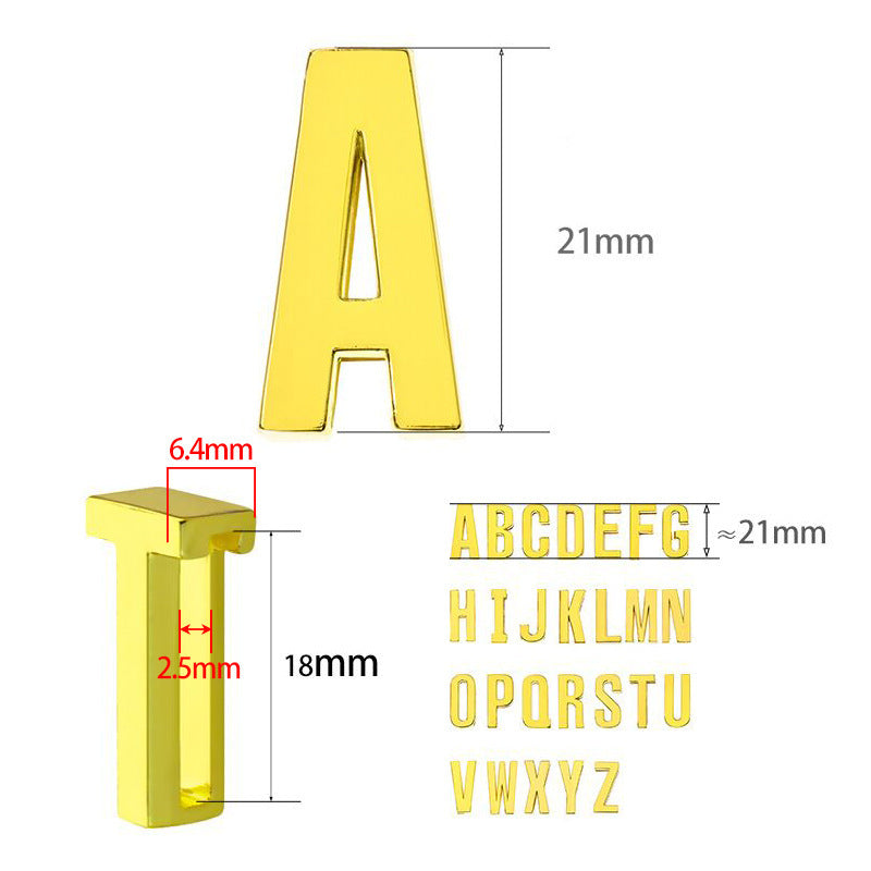Accessoires de 26 lettres anglaises de 18 mm avec perles
