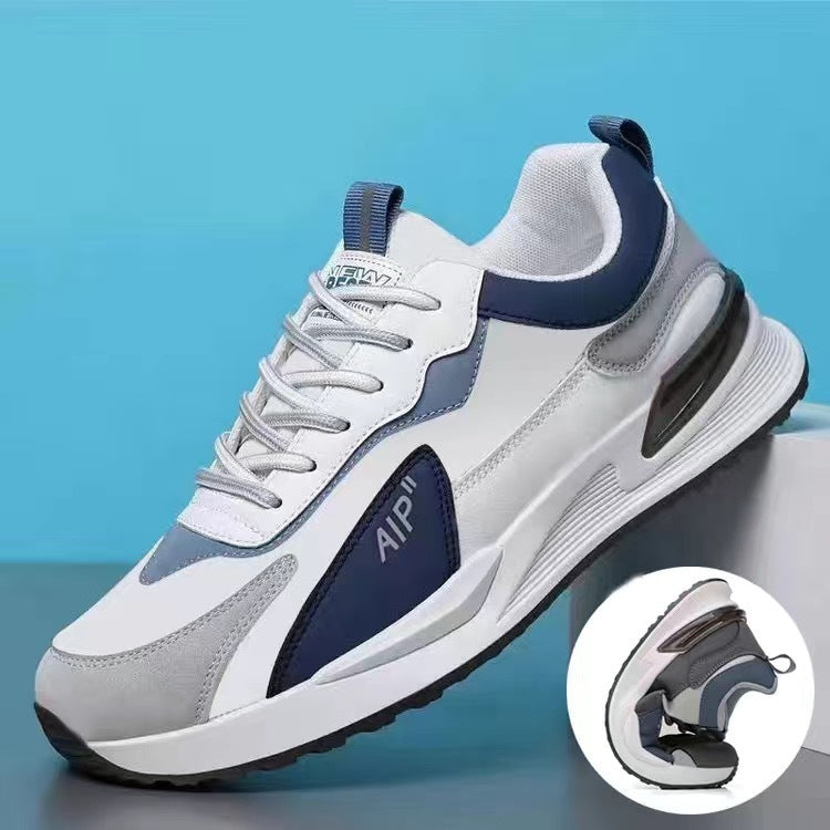 Chaussures décontractées pour hommes, baskets à lacets à semelle souple, chaussures de sport polyvalentes et tendance