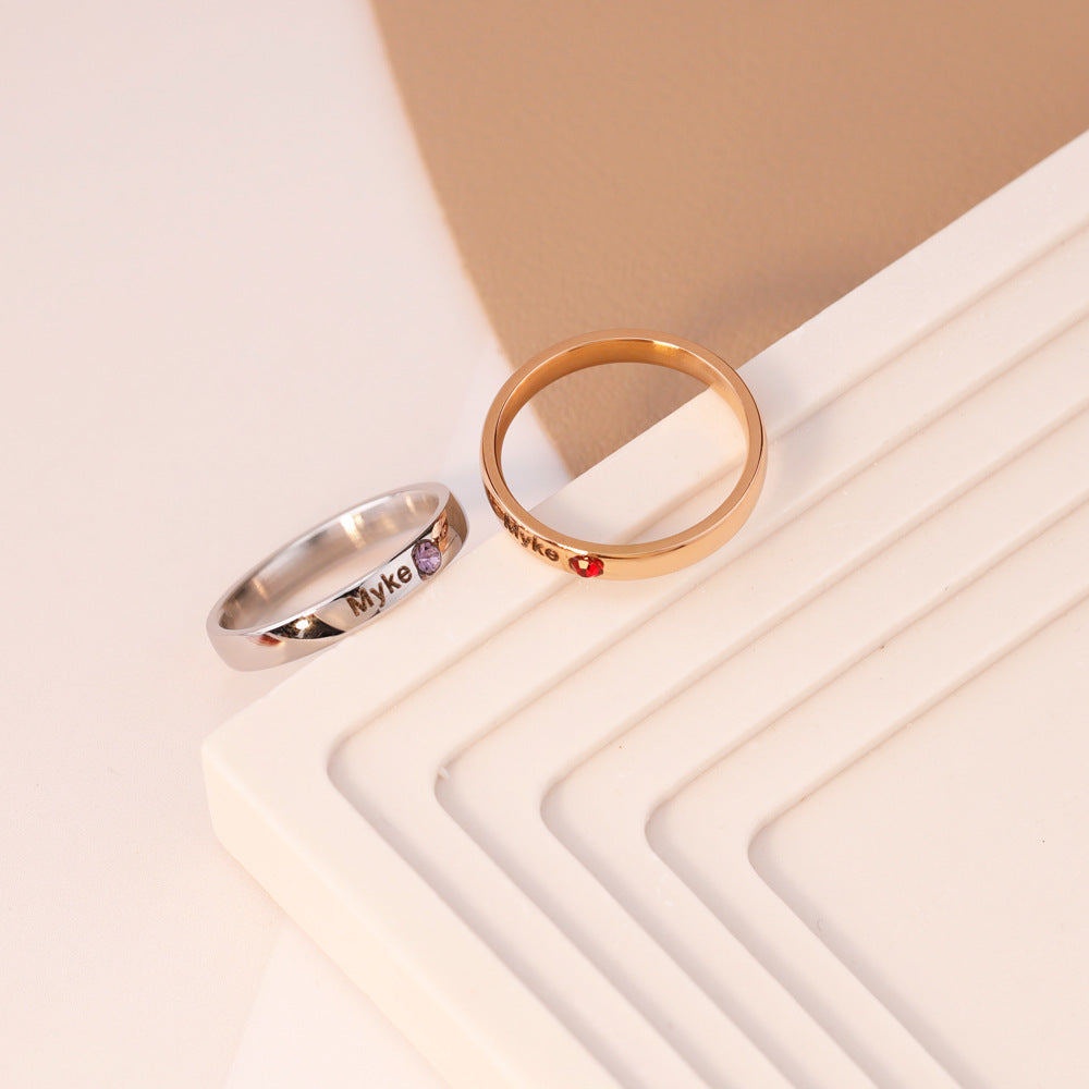 European And American Titanium Steel Ring