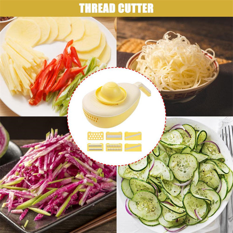 Artefacto para cortar verduras, rallador rallado de patatas, rebanador, cocina casera, pepino rábano rallado grueso multifuncional