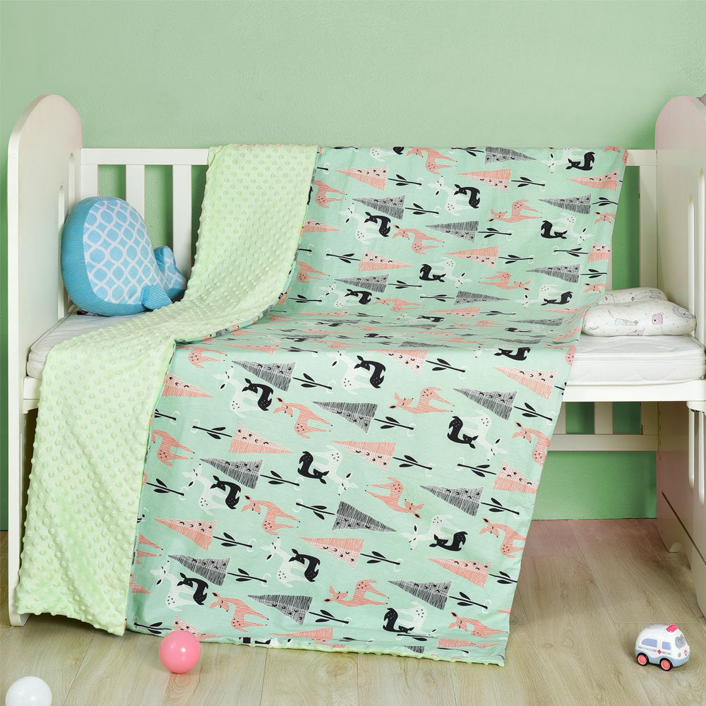 Couverture bébé dessin animé en coton, couverture pois confort bébé