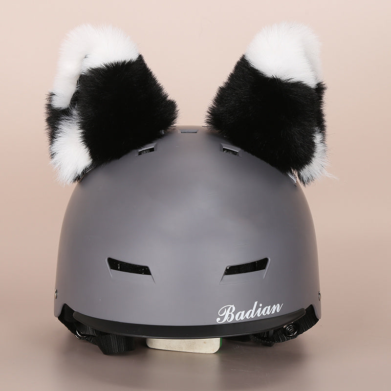 Ski Decoration Cute Cartoon Helmet Hat Set