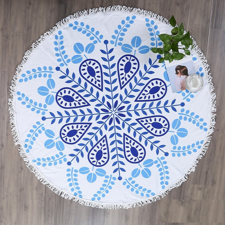 Serviette de plage à franges serviette de bain ronde serviette de plage