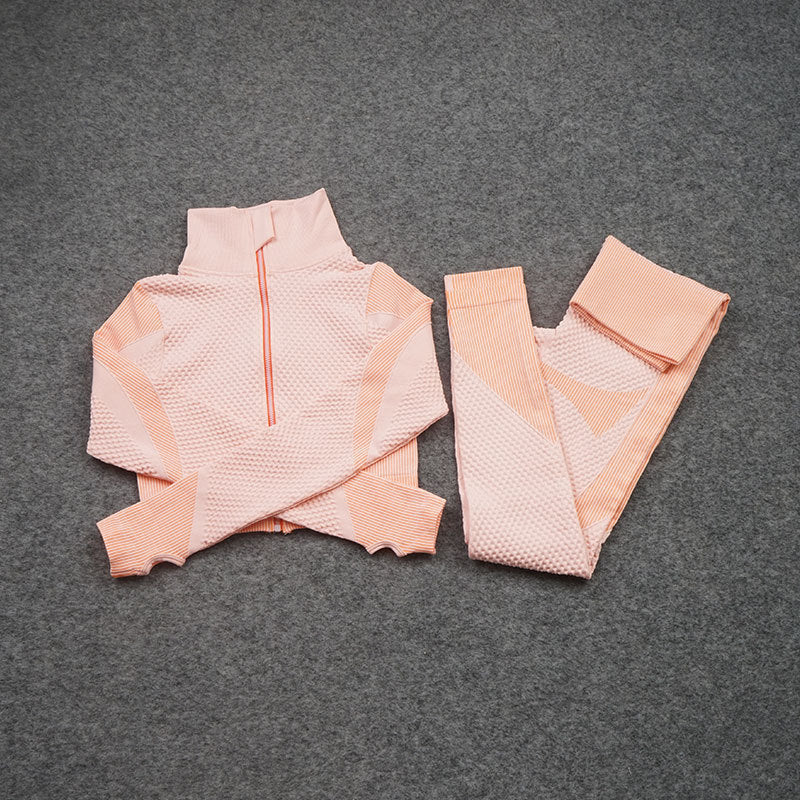 Costume de yoga de sport de pantalon de fitness extensible trois pièces