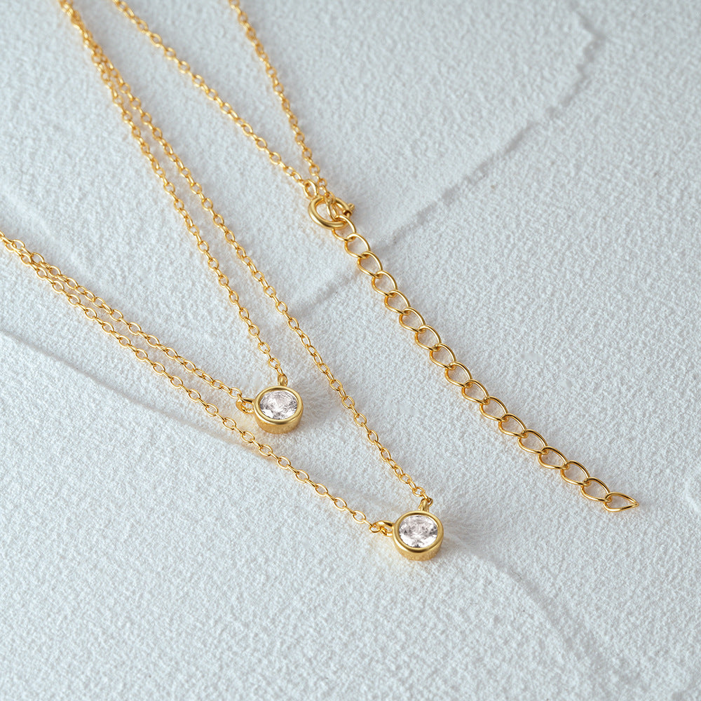 S925 Sterling Silver Double-layer Necklace