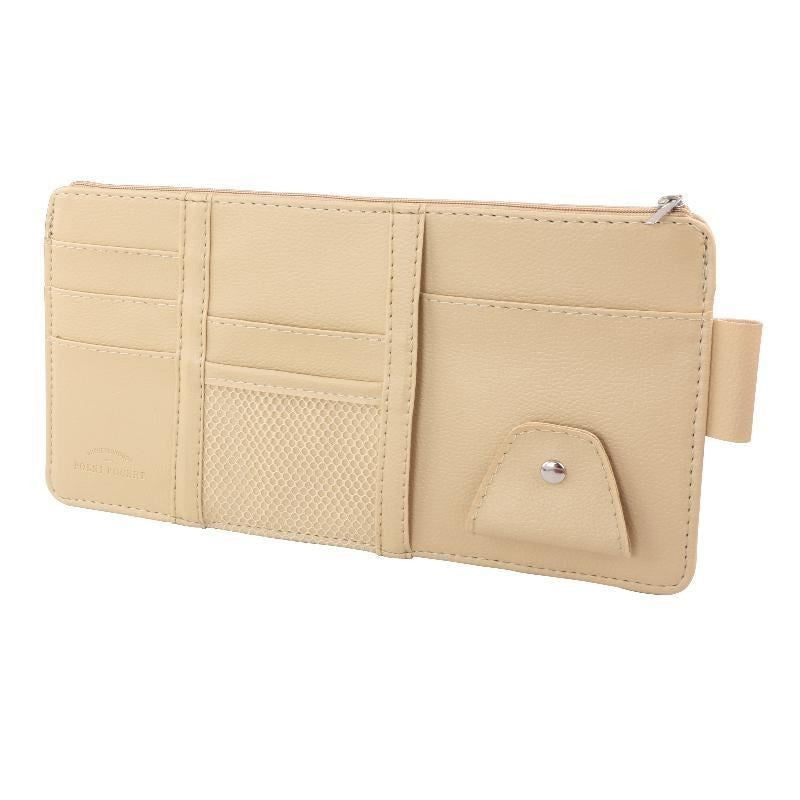 Car Auto Sun Visor Point Pocket Organizer Pouch Bag Card Glasses Storage Holder Car-Styling  IC Card Holder Sunshade Bag