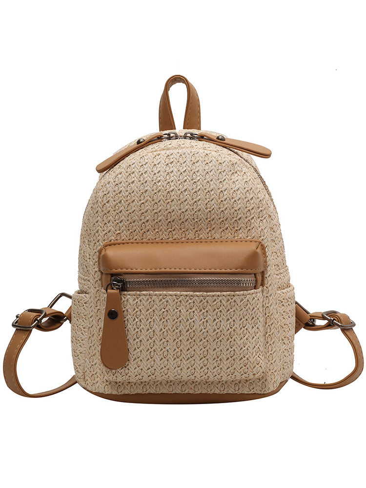 Women's Special-interest Design Straw Backpack Popular This Year