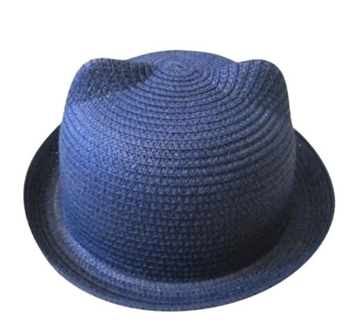 Chapeau d'été coréen oreilles de chat mignon, chapeau de paille, chapeau de soleil