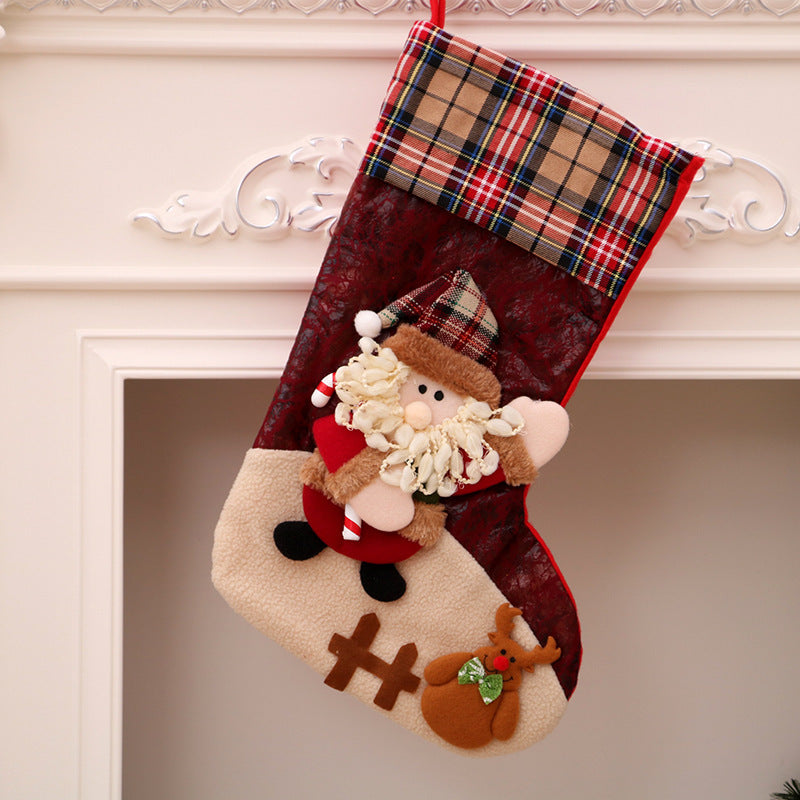 Decoraciones navideñas Calcetines de Papá Noel Colgante para árbol de Navidad Calcetines de Navidad Bolsa de regalo Bolsa de Navidad