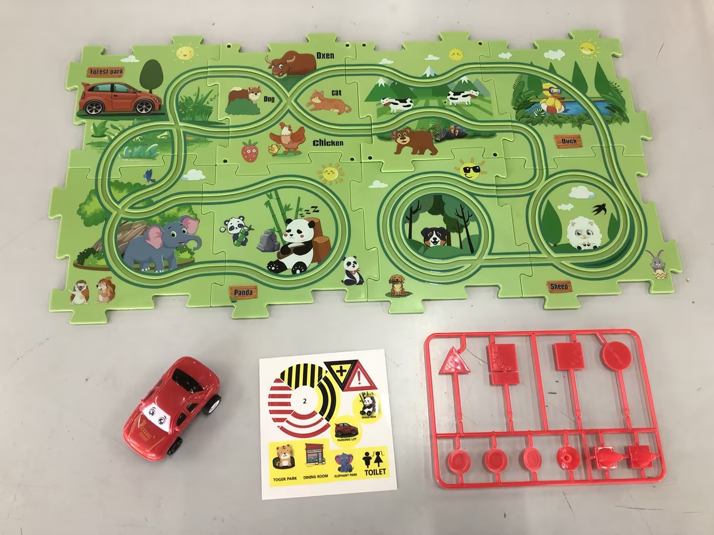 Puzzle pour enfants, vitesse de chemin de fer électrique, assemblage de voiture électrique automatique, scène de ville, Construction, jouet éducatif, cadeau