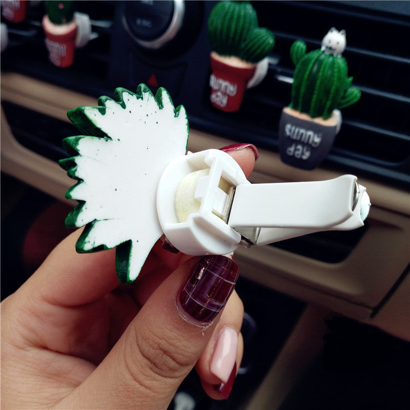 Désodorisant de voiture, plantes, sortie de ventilation, Clip de parfum de climatisation, ornements créatifs mignons, accessoires d'intérieur automobile