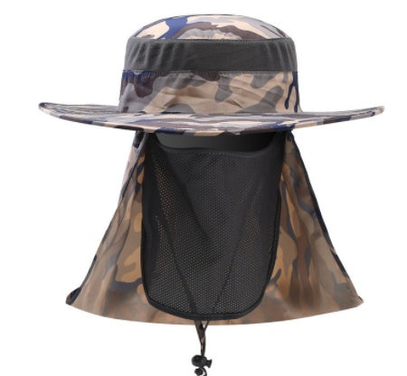 Chapeau de pêcheur avec protection à 360 degrés contre le soleil, l'eau et les UV 