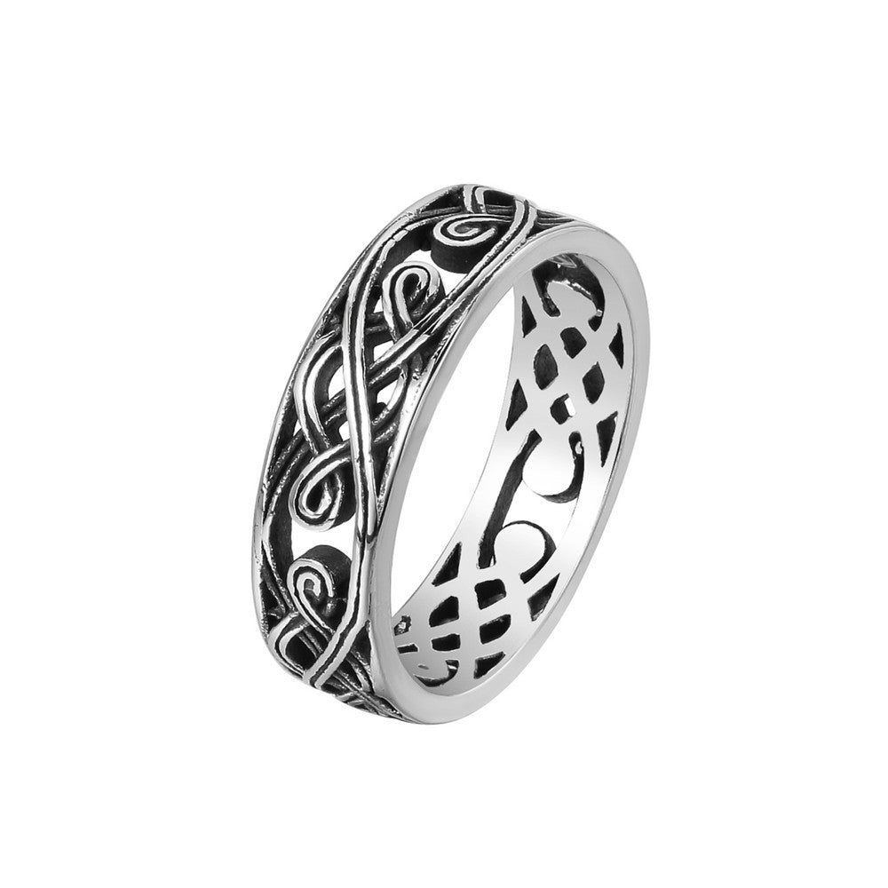 Retro Hollow Pattern Men's Ring