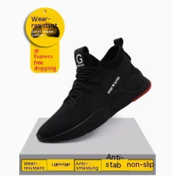 Chaussures de protection du travail pour tête en acier pour hommes, anti-impact et anti-crevaison