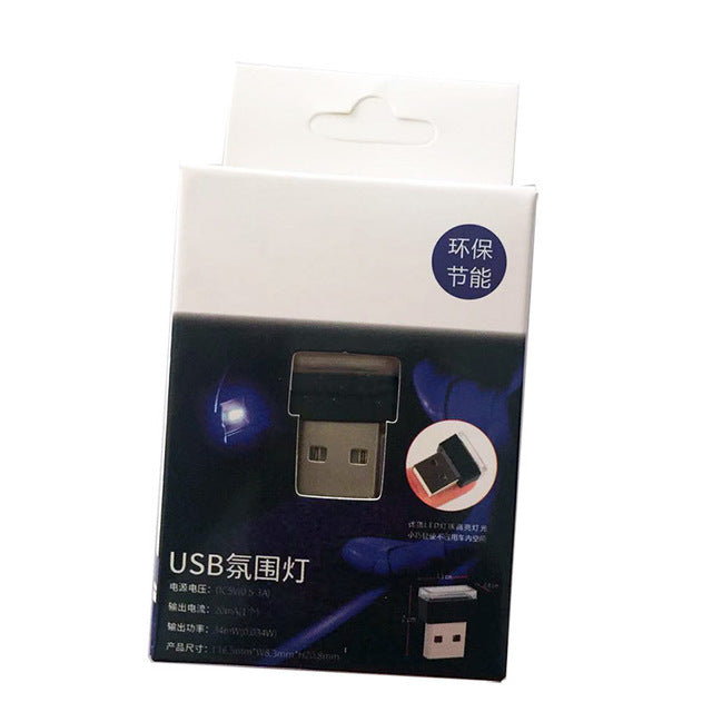 Luz nocturna pequeña para interior de coche USB