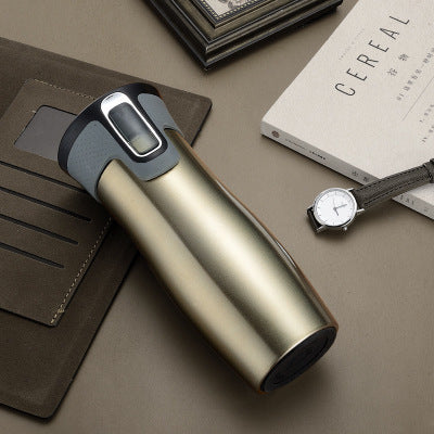 Tazas de viaje de acero inoxidable con aislamiento al vacío, botella termal de té con frasco de agua