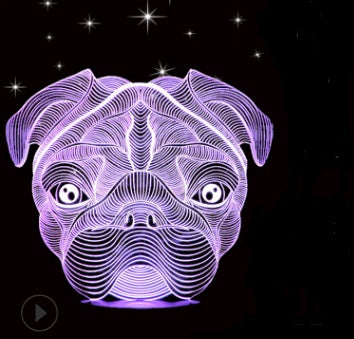 La lámpara de mesa 3D del búho de la luz de la noche llevada puede tocar colorido