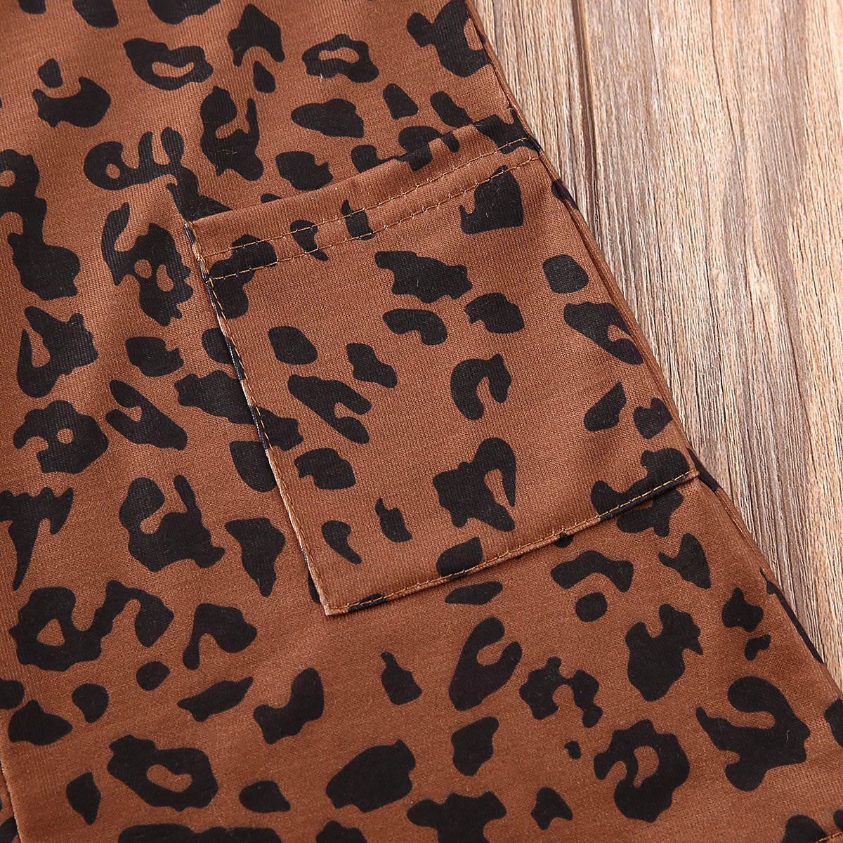 Vestido de leopardo para niñas y niños, sin mangas, informal