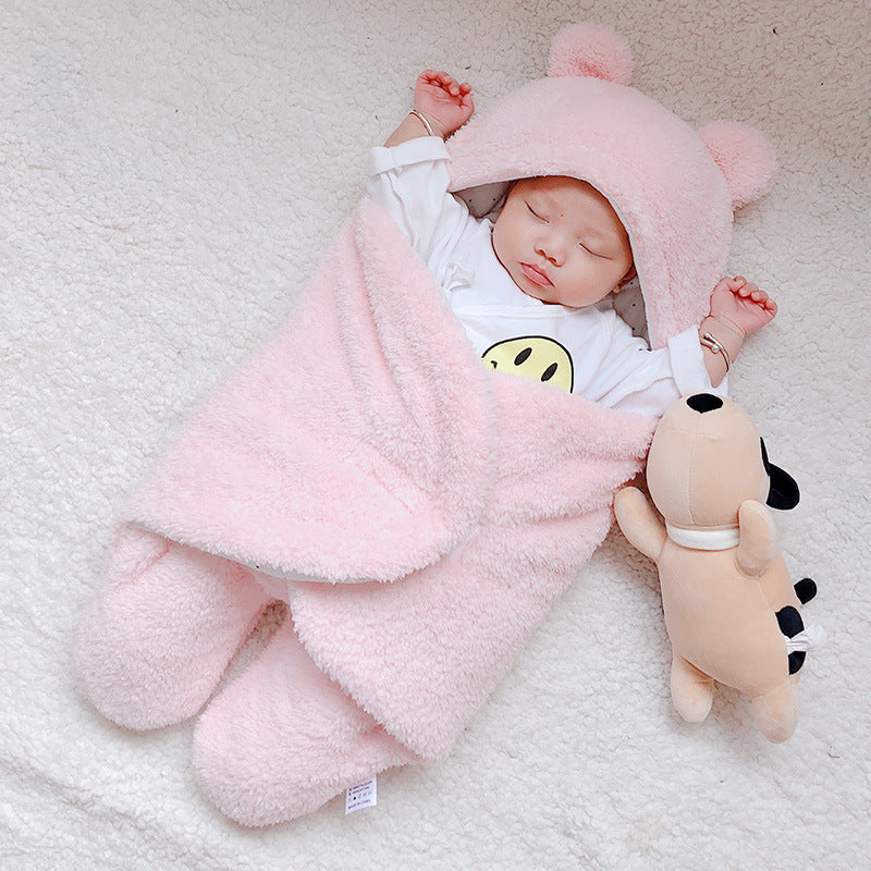 Enveloppe de sac de couchage pour bébé, couverture d'emmaillotage d'hiver pour nouveau-né