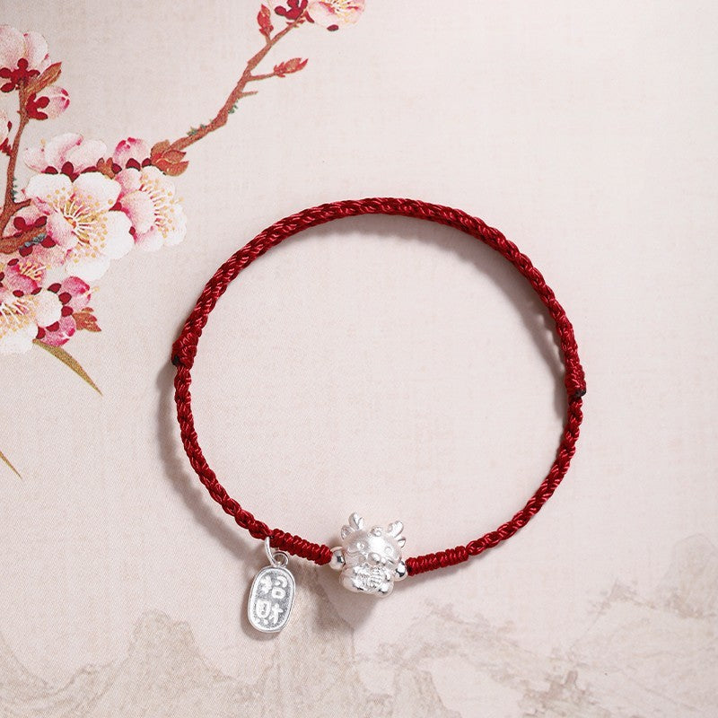 Bracelet en corde rouge de l'année primordiale Zuyin 999