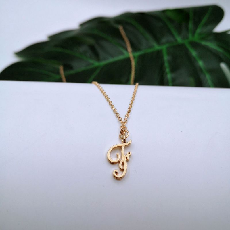Ornament 26 Letter Necklace Simple Fashion Character Capital English Pendant Special-interest Design Clavicle Chain