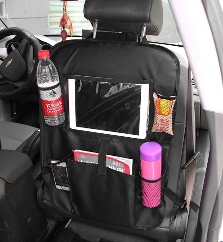 Compatible avec Apple, sac de rangement de voiture, sac de poche arrière de siège de voiture avec sac IPAD, tissu Oxford 600D