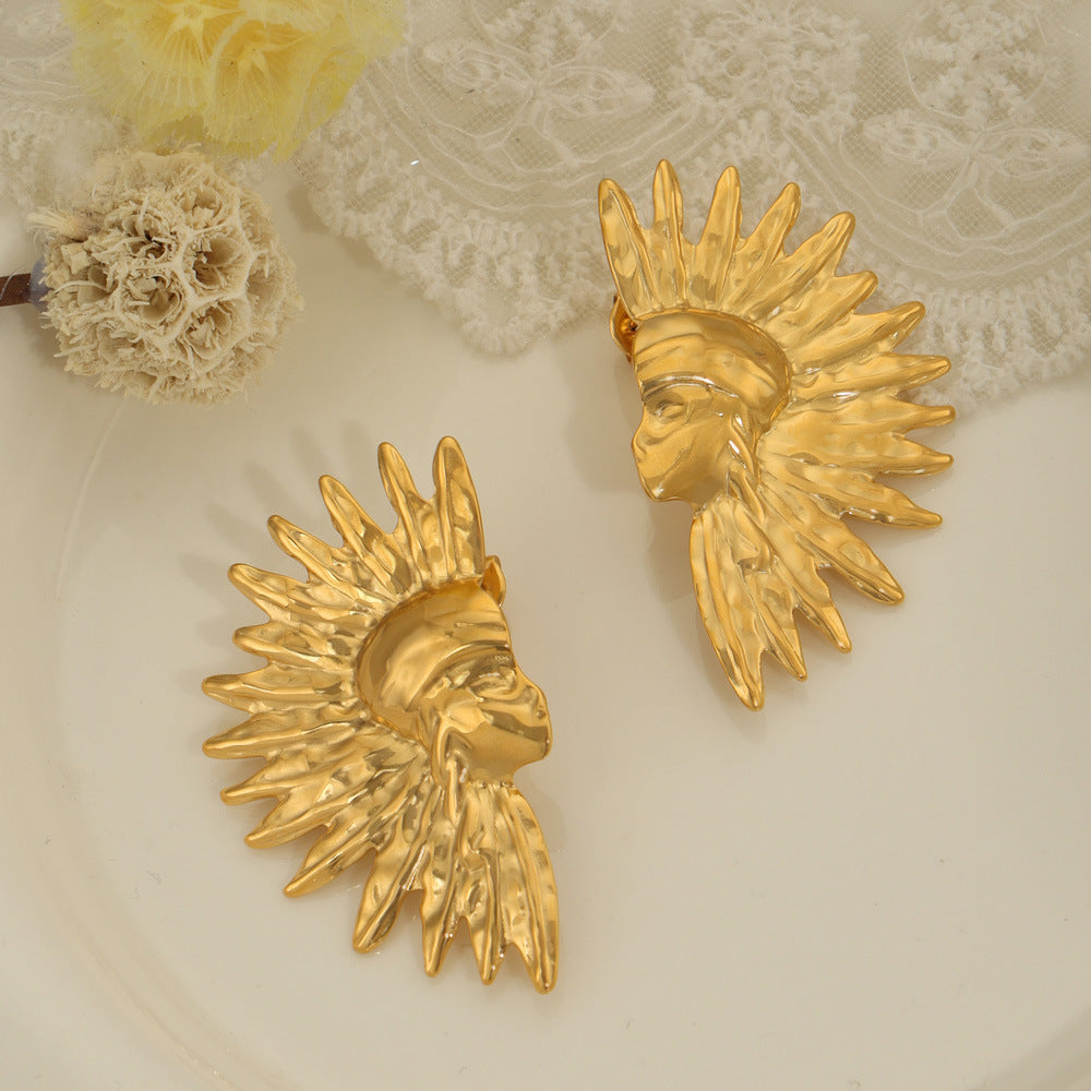 Boucles d'oreilles à la mode pour femmes, industrie lourde