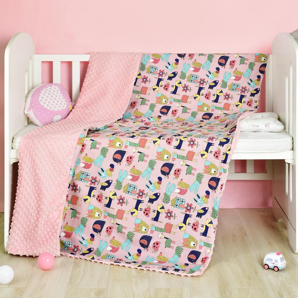 Couverture bébé dessin animé en coton, couverture pois confort bébé
