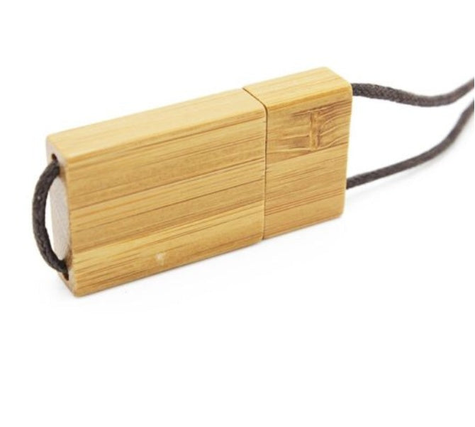 Clé USB en bois avec lanière, cadeau créatif en bois, clé USB