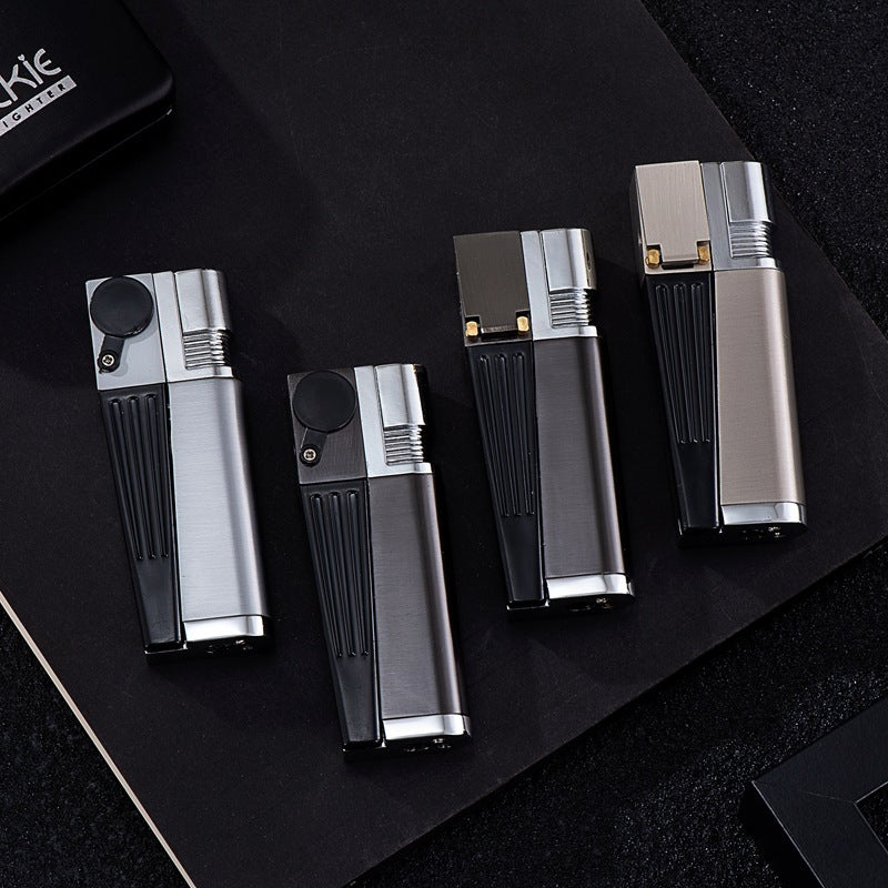 Encendedor Briquet à pipe créatif pliable en métal, combinaison de tuyaux, briquet à pipe pliable portable, gadget pour fumer pour hommes