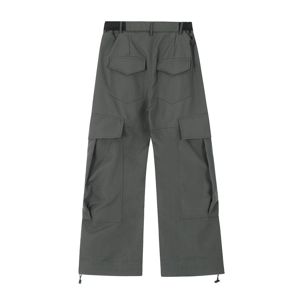 American High Street Design Sense Niche Function Wide Leg Casual Trousers