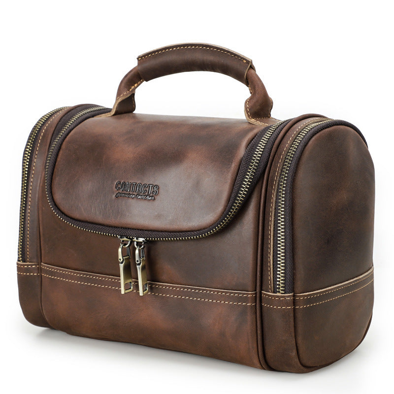 Sac multi-entraînement en cuir de vache vintage, pochette portable