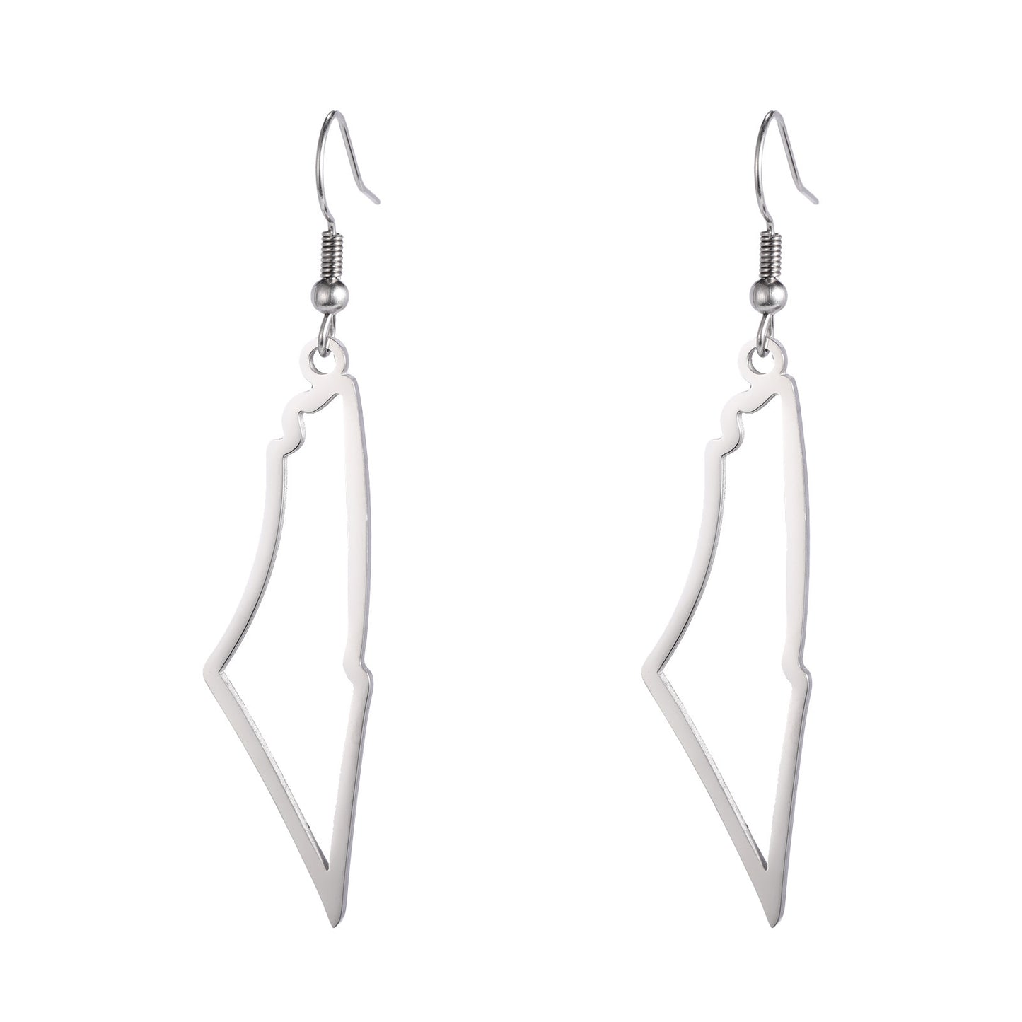 Titanium Steel Earrings Hollow Irregular Hollow Mountain Earrings