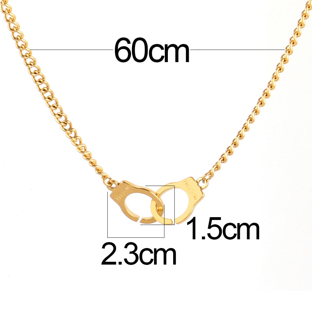 Collar punk hip hop Cadena de suéter de acero inoxidable vintage