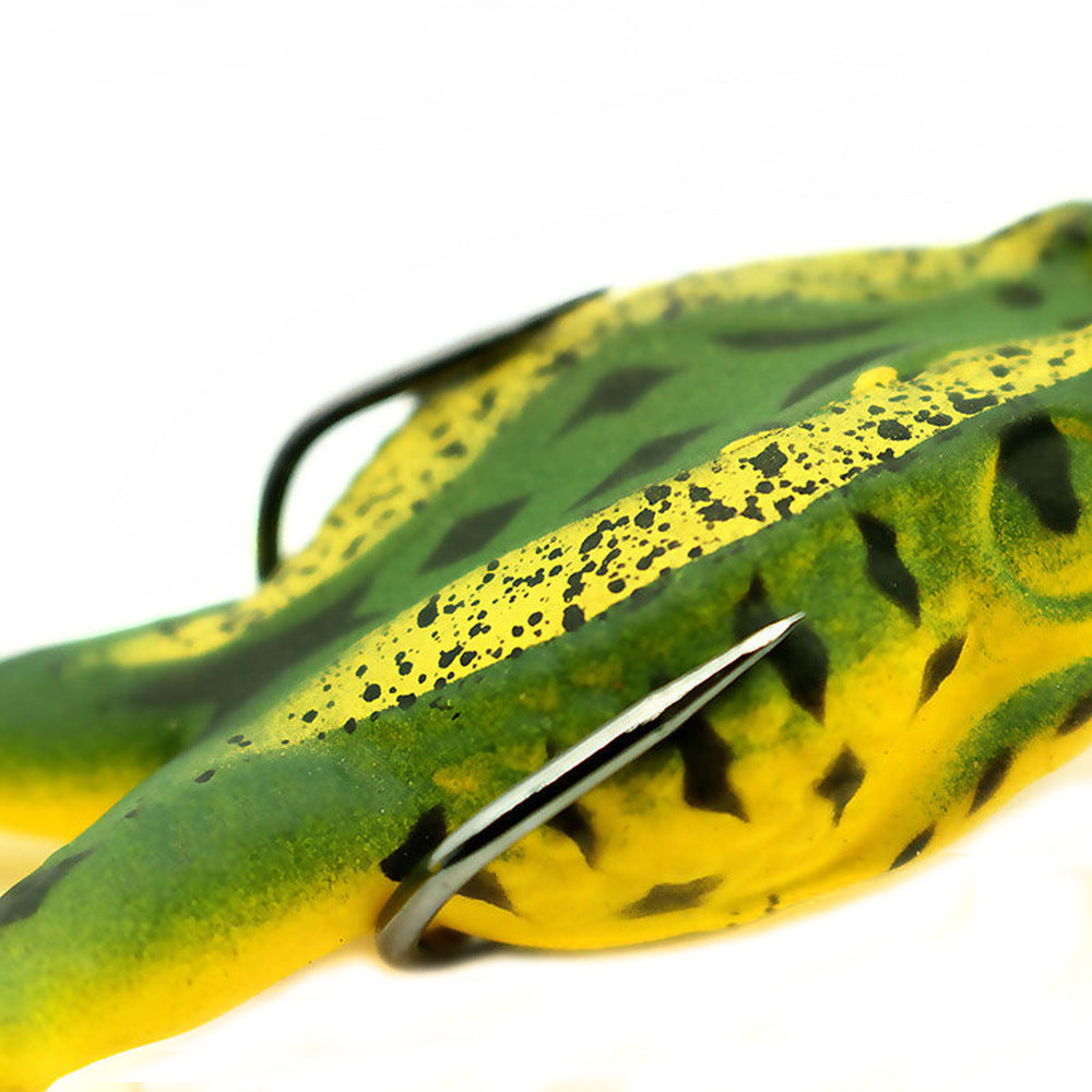 Appât souple grenouille à double hélice