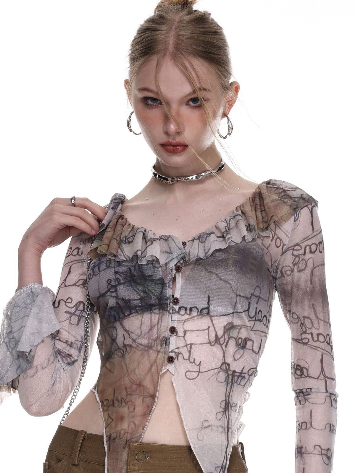 Collier métallique de niche féminine