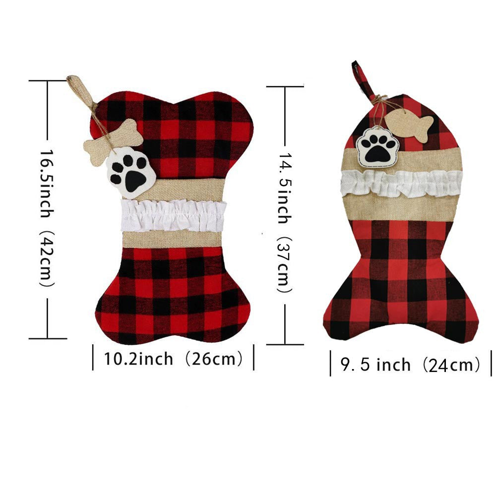 Sac cadeau chaussettes de Noël ornement de Noël