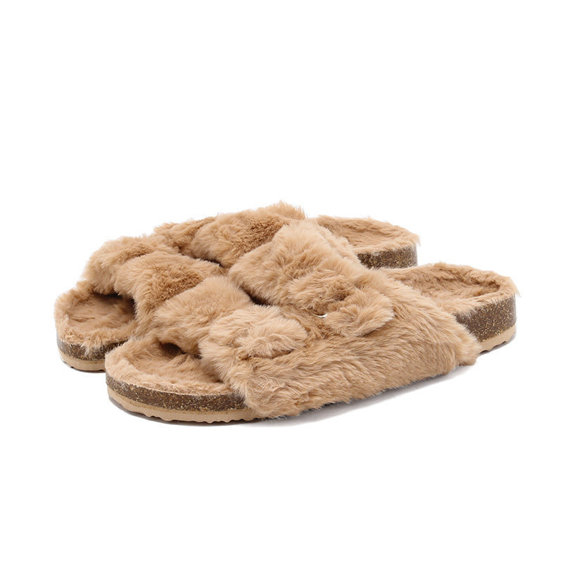 Zapatillas de algodón cálidas para invierno para mujer